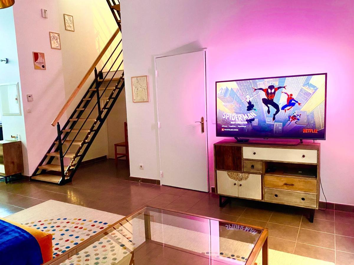 Magnifique Villa Avec Jacuzzi Au Pied Du Stade Saint-Denis  Luaran gambar